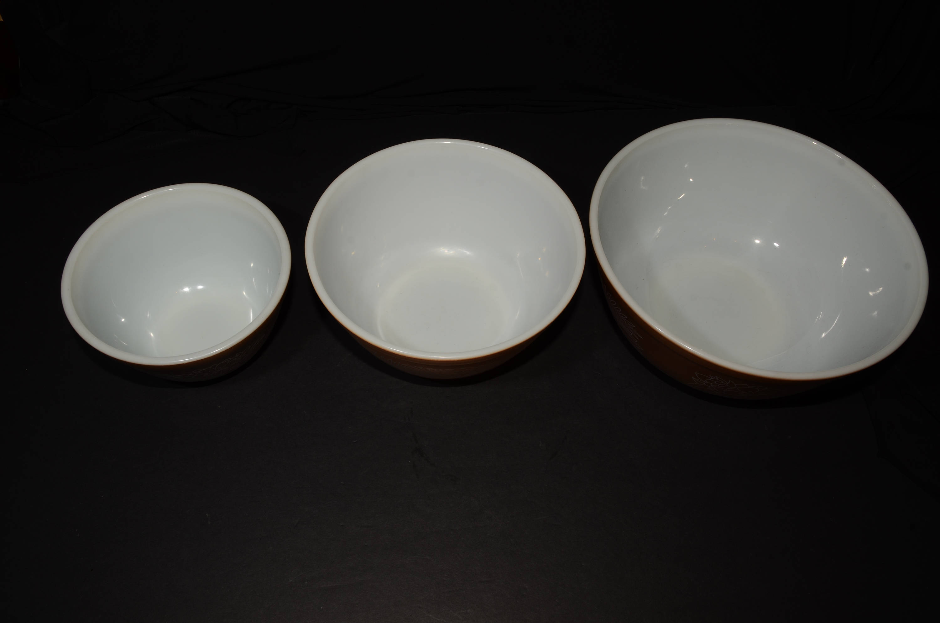 PYREX ウッドランド 3個セット ボウル 401 402 403 ヴィンテージ