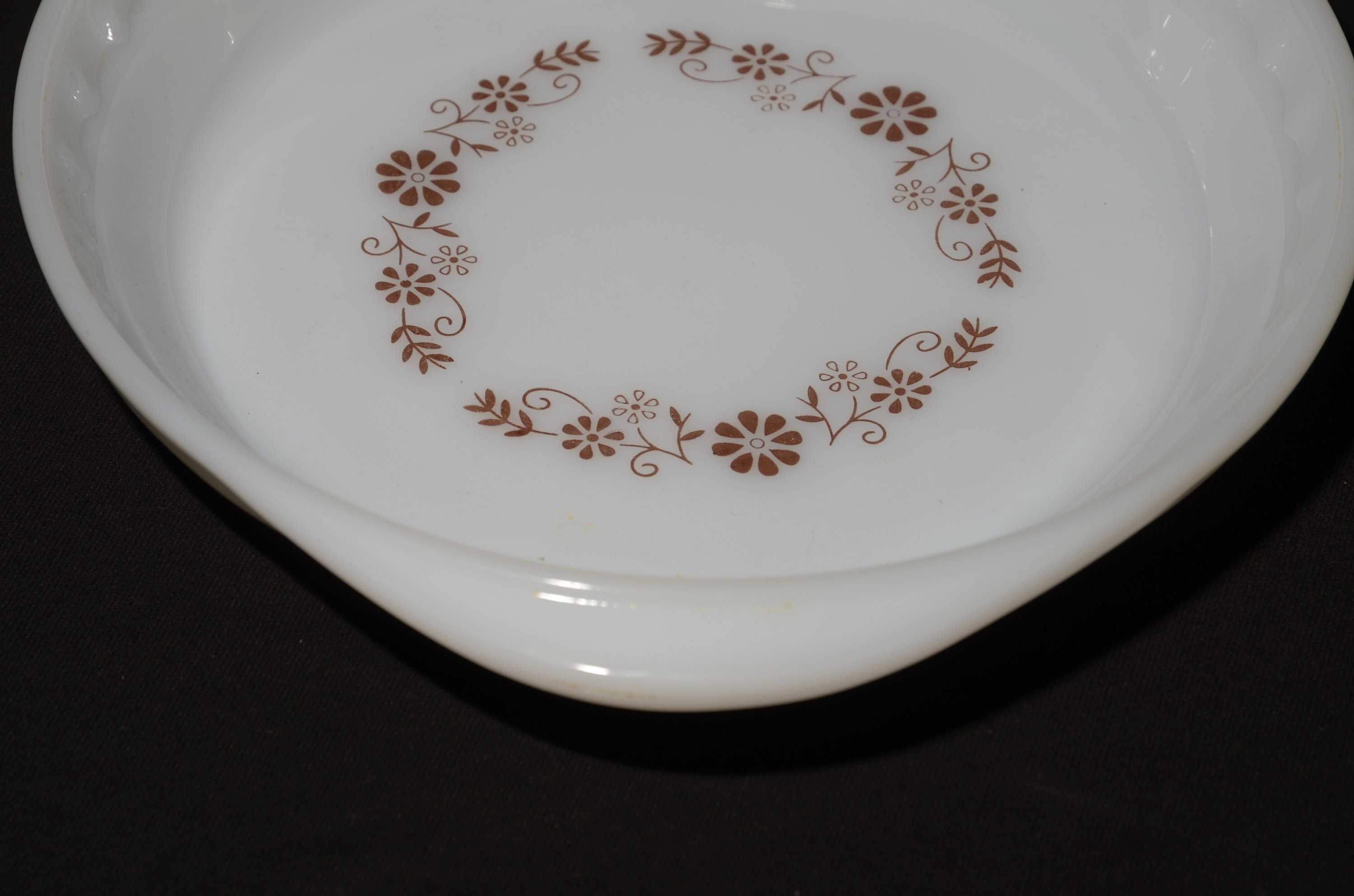 Vintage Dynamare Pyrorey Milk Glass Pie Plate Pie Dish Pan Etsy