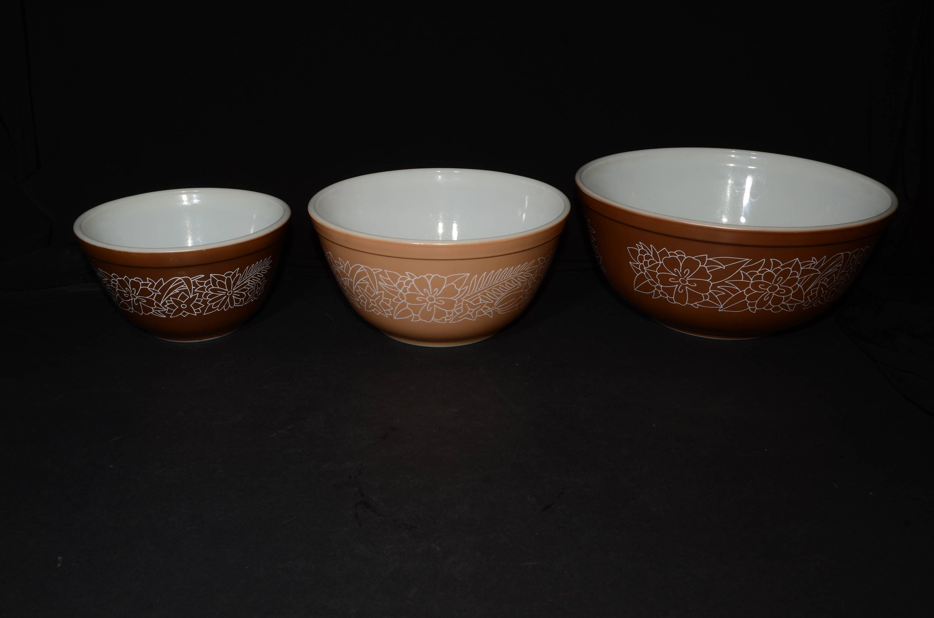 PYREX ウッドランド 3個セット ボウル 401 402 403 ヴィンテージ