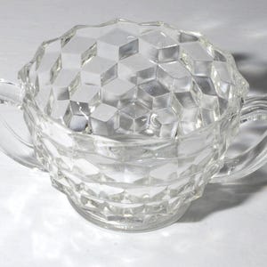 Vintage Depression Glass AMERICAN Fostoria Glass Open Sugar bowl Kitchen Dishes mint condition Line 2056