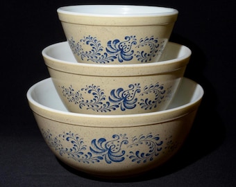 PYREX アーミッシュ バタープリント ターコイズ シンデレラ ミキシング