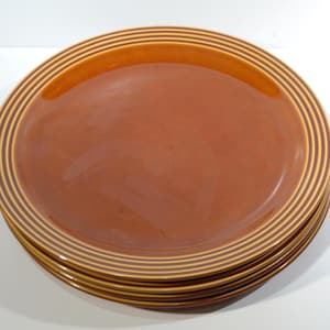 Set of 4 HORNSEA Heirloom 1975 dinner plate Vintage Pottery by John Clappison plate England ceramic 10.5 inches CRAZING