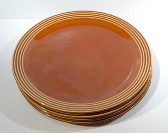 4er Set HORNSEA Heirloom 1975 Speiseteller Vintage Keramik von John Clappison Platte England Keramik 10,5 zoll CRAZING