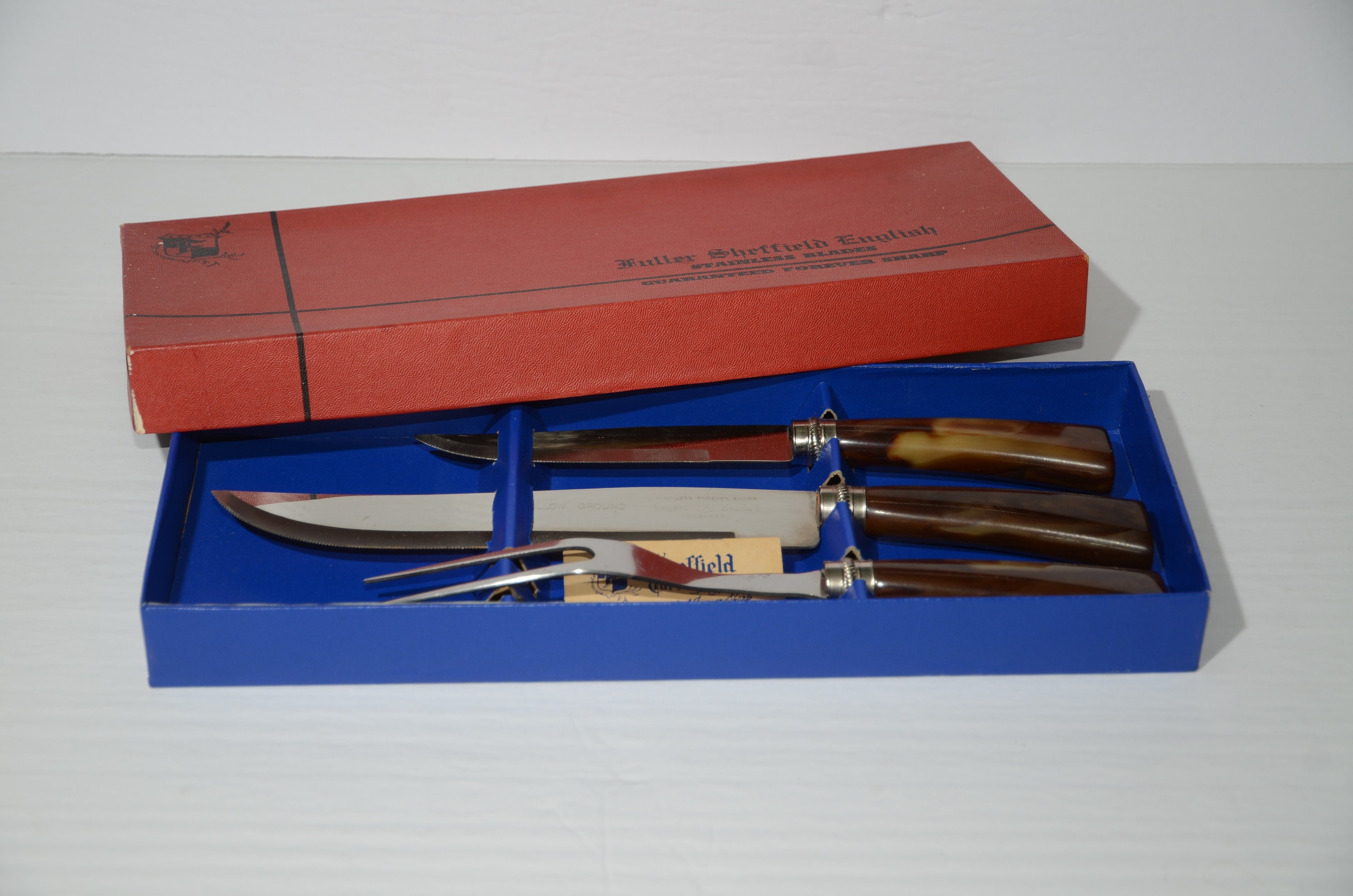 Vintage Fuller Sheffield 3 Piece Carving Set Cutlery Set Etsy