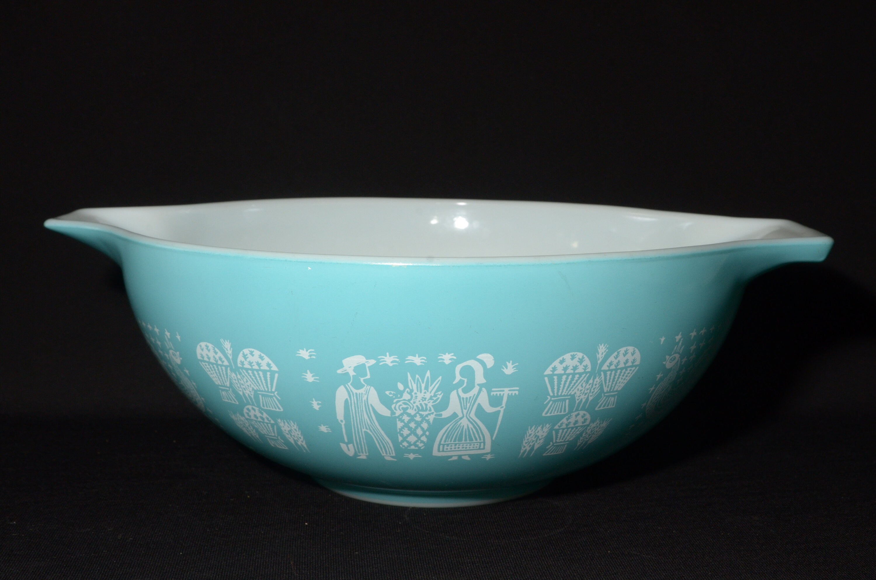 PYREX アーミッシュ バタープリント ターコイズ シンデレラ ミキシング