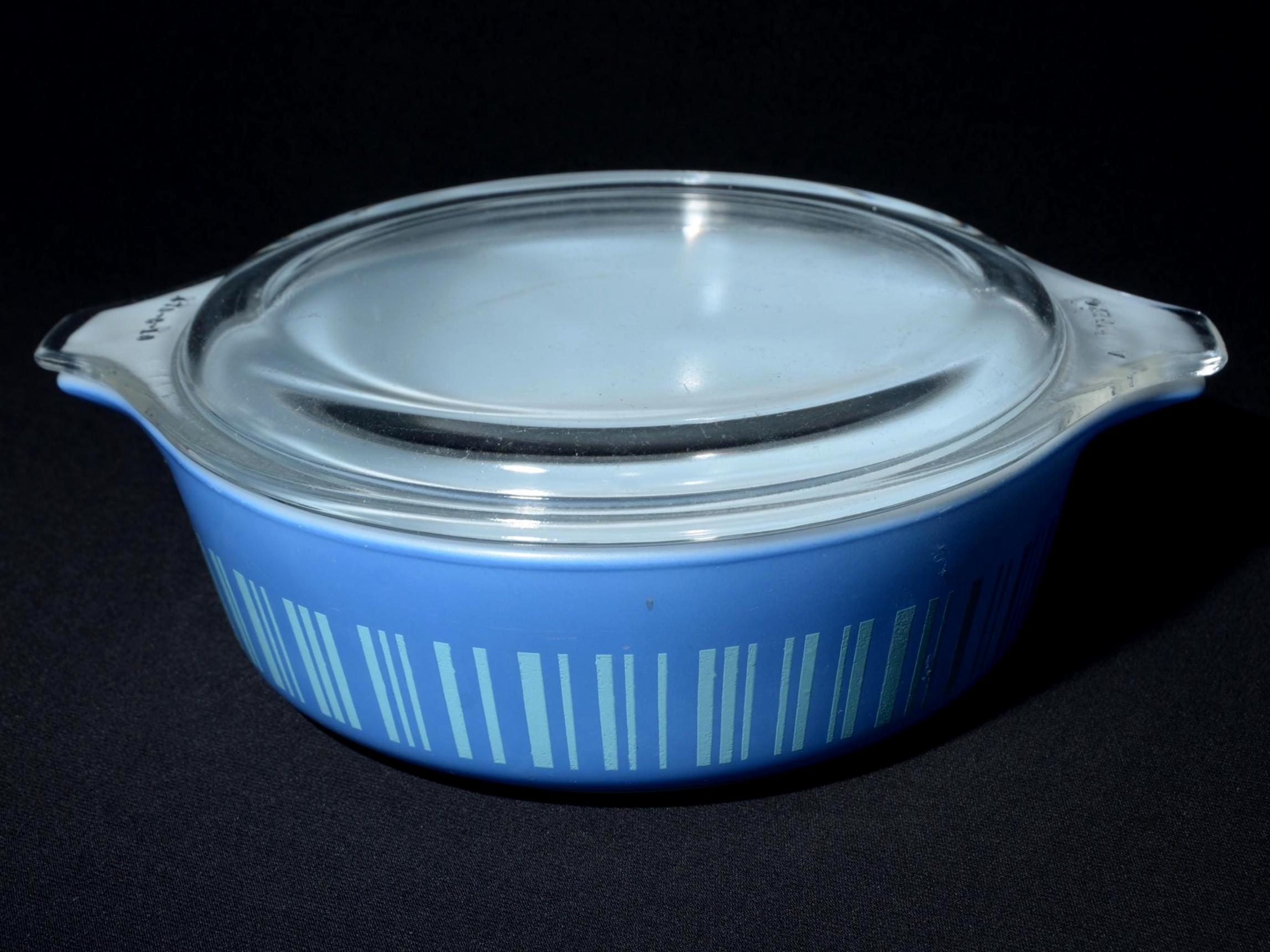 ヴィンテージ PYREX 471 ブルーストライプ バーコード シンデレラ