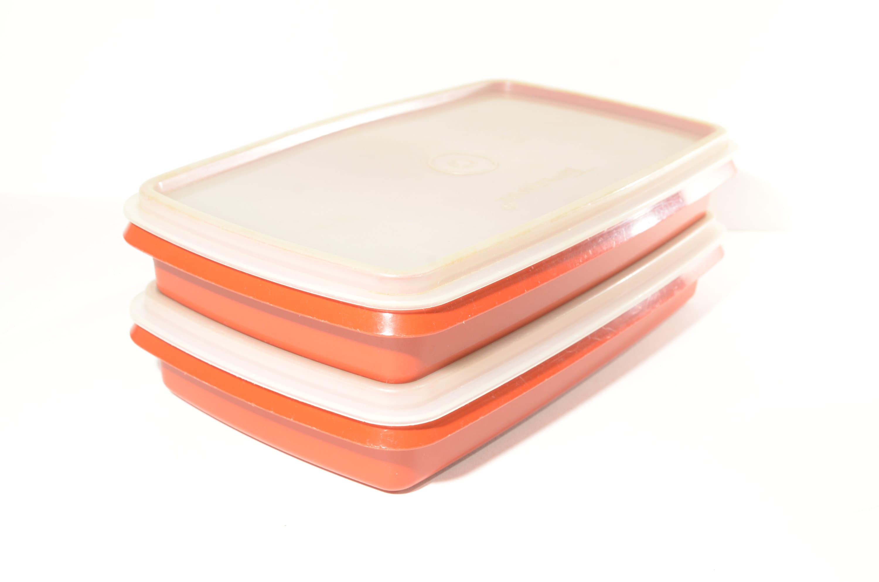 Tupperware 794-7 Bacon Deli Meat Keeper Container Paprika Sheer Lid Vi