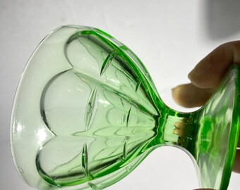 ヘーゼルアトラス グリーンデプレッショングラス シャーベットボウル4