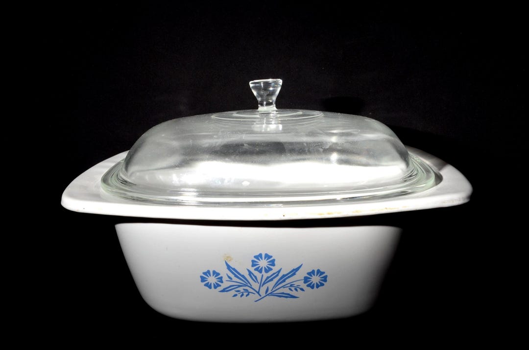 CORNING WARE P-34-B ブルー コーンフラワー 4クォート ガラス蓋