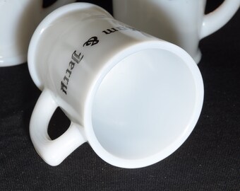Set of 4 Mckee 1950s Tom and Jerry Mug Handled Blacklettering