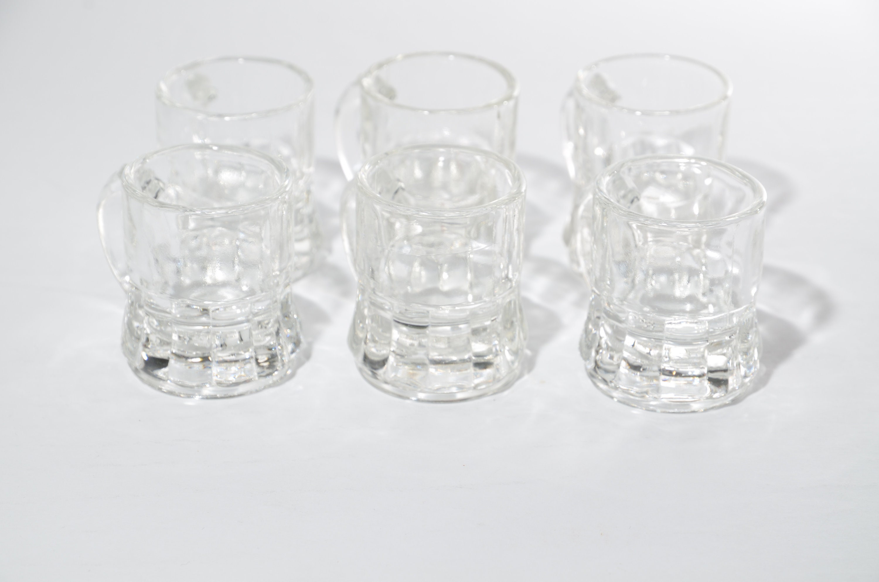 Set of 6 Federal Glass Shot Glasses Shooter Glasses Clear Etsy Canada