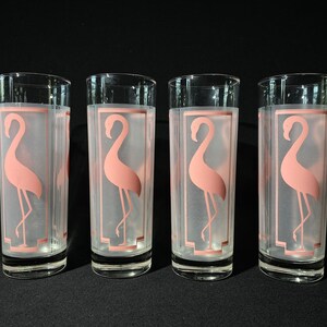 Vintage Set 4 Crystal Emporium Bird Tumblers Drinking Glasses