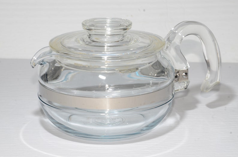 PYREX Flameware 6 Cup Glass Tea Pot Teapot 8446B Vintage Etsy