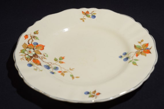 Vintage Sunshine Sol J G Meakin Plate Dinner Plate Bone China England Blackberry Multicolor Foliage Leaf Fall 561073 Etsy Denmark
