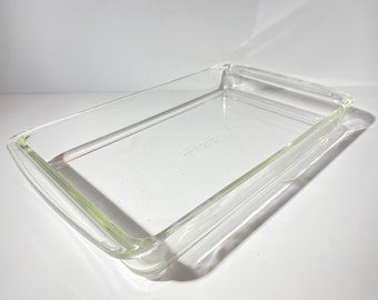 PYREX Clear Glass Lasagna Pan 233 Baking Dish Mid Century Handles