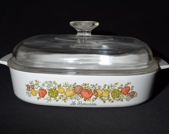 CORNING WARE コーンフラワーブルー キャセロール ガラス蓋付き