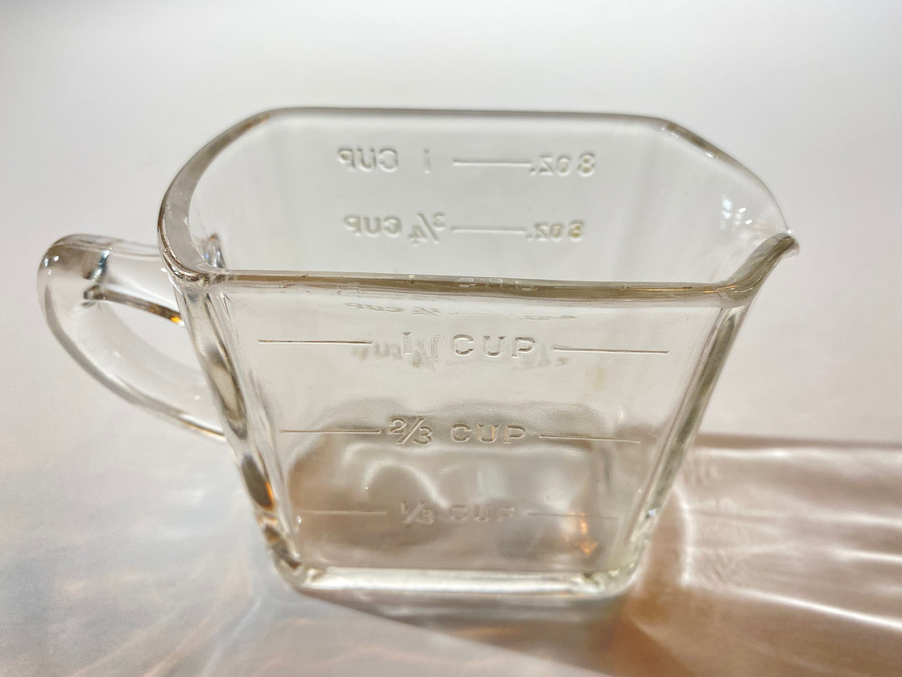 KELLOGGS Clear Glass Measuring Cup 8 Oz 1 Cup Vintage Etsy