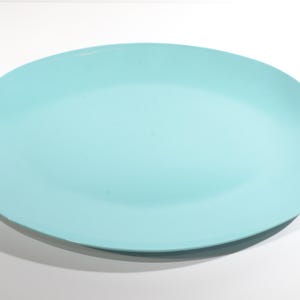 Vintage Turquoise MELMAC Melamine Platter Oval Serving plate Hard Plastic Made in Canada Turquoise blue tray