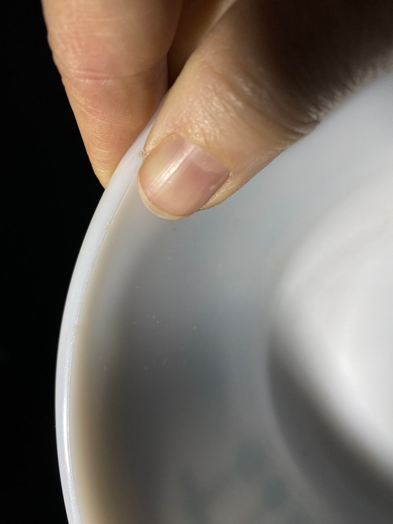 May include: A white plastic bowl with a smooth, rounded edge. The bowl is slightly curved and has a subtle sheen.