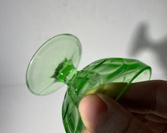 ヘーゼルアトラス グリーンデプレッショングラス シャーベットボウル4