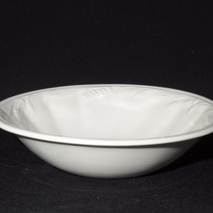 Almost Antique Weatherby Hanley Wheat coupe cereal bowl 6 1/4 inches Royal Crowford Ironstone cream white Falcon Ware England 1934+