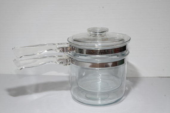Flameware Double Boiler Insert with Glass Lid by Pyrex