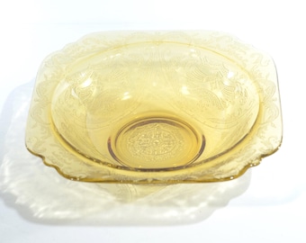 ヴィンテージ インディアナ フェデラル グラス マドリッド アンバー