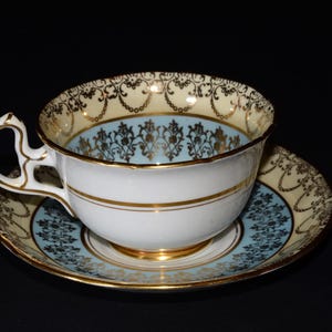 Rare ROYAL STAFFORD Bone China Tea Cup and Saucer Stunning Floral design vintage bone china 6146 1940s-1950s
