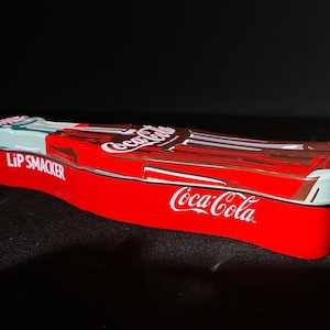 Coca-Cola Coke Bottle Shaped Tin Lip Smacker 4 Coca Cola Balms Container Collector item