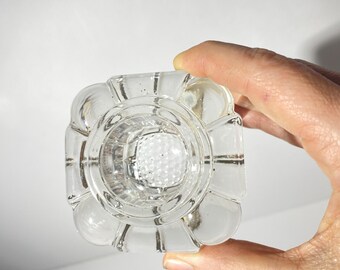 アンティークインク壺ガラスインクボトル2個セット、金属製上蓋付き