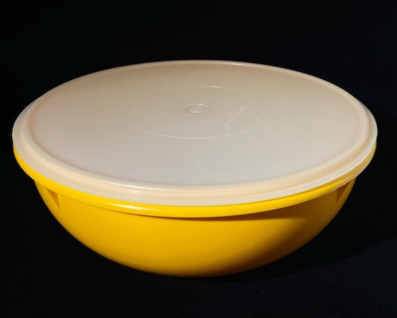 Vintage Tupperware Large Fix N Mix 274 Bowl Seal Lid Orange Mid