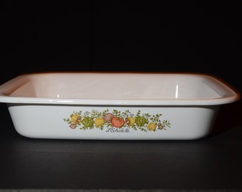 CORNING WARE Vintage  Spice of Life Roasting pan L'Echalote A21 Rectangular Casserole Dish Spice of Life Extra large handles