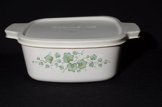 Vintage Corning Ware Casserole With Plastic Lid 700ml / 