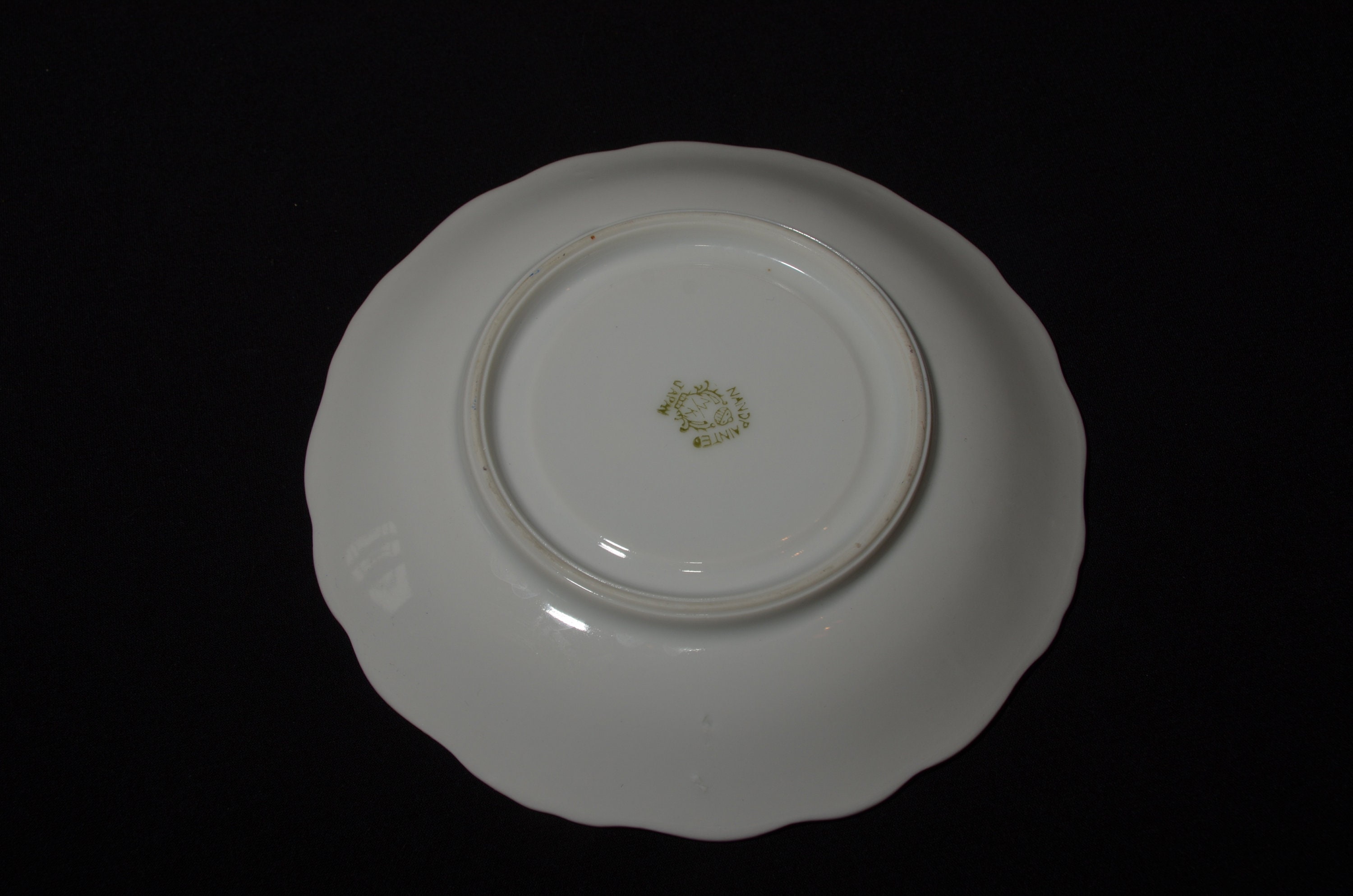 ヴィンテージ　白磁にブルーライン Vintage MK Japan Blue Teacup and Saucer Set Royal Blue China