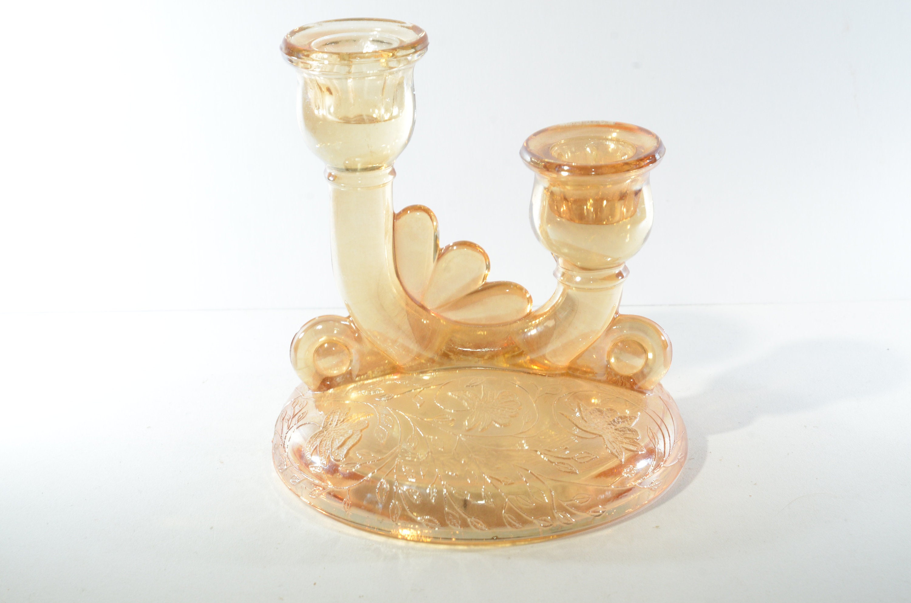 デプレッショングラス フローラゴールド ルイザ・ジャネットグラス