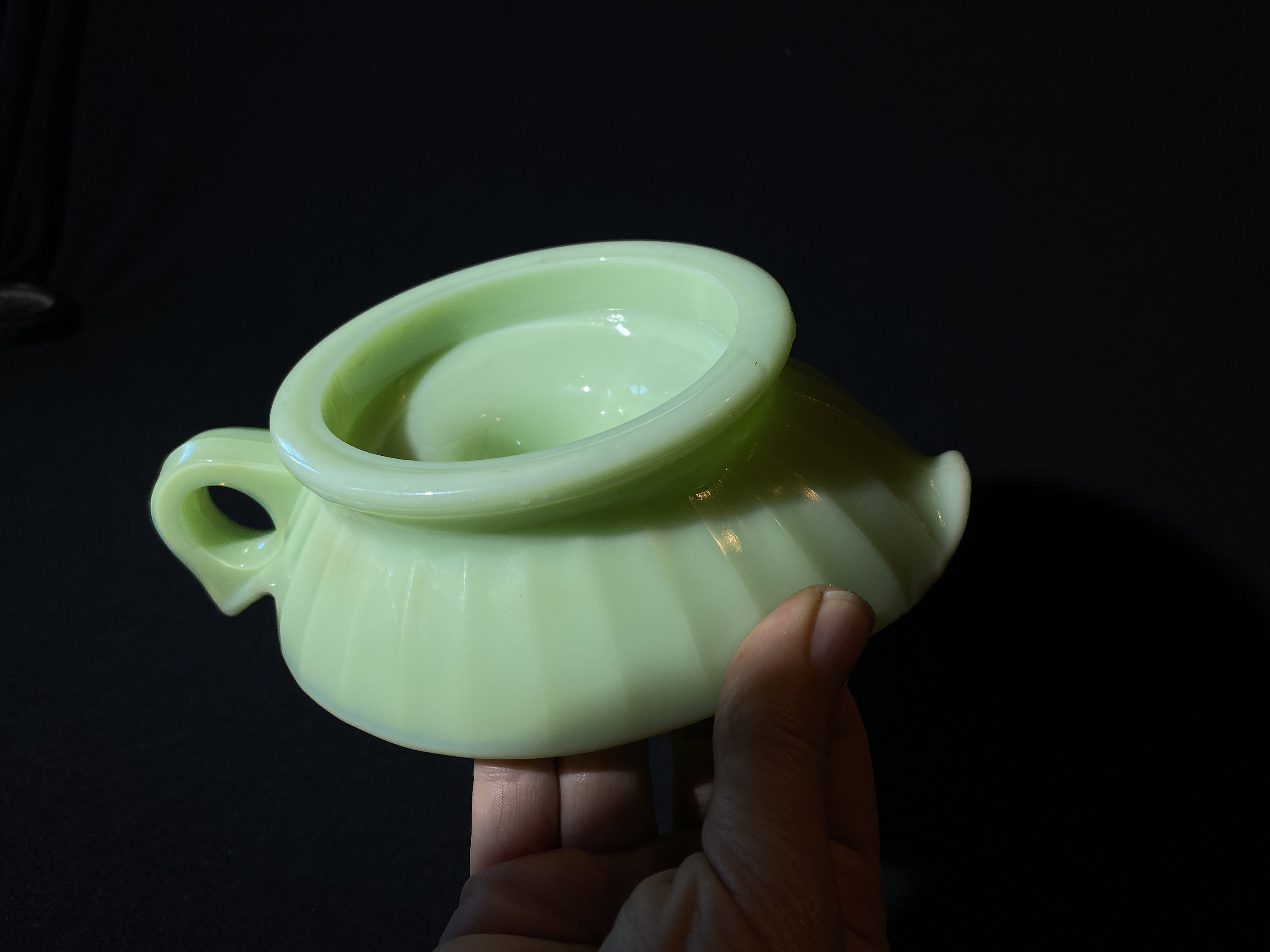 ディプレッションガラス ジュース絞り器 グリーン 希少 【公式通販】