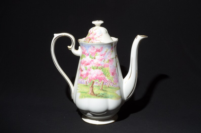 ROYAL ALBERT Blossom Time coffee pot teapot lidBone Etsy