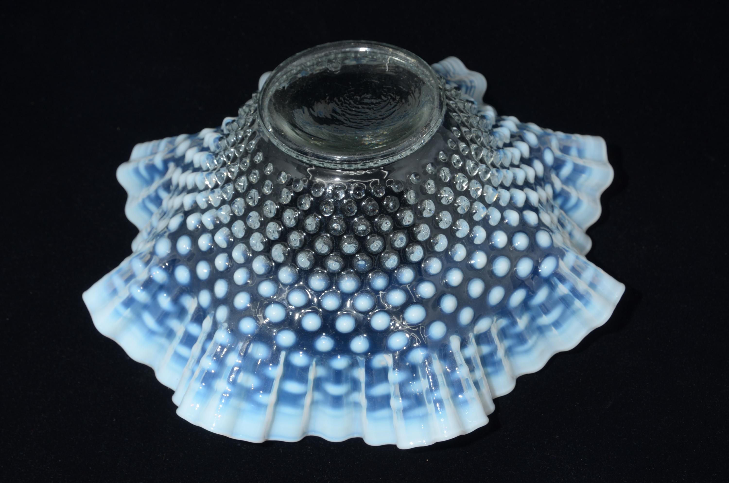 ビンテージ ピンク　ガラスボウル ダブルフリル フェントン ビンテージ ピンク ガラスボウル ダブルフリル フェントン