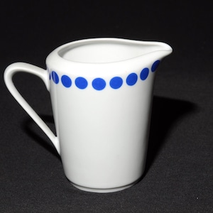 Vintage Blue dot Polka dot Fine China fine china creamer MCM Northland made in Hungary blue dot