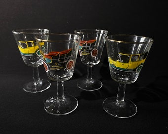 Set of 6 Vintage Pastis 51 Glasses French Bistro Decor