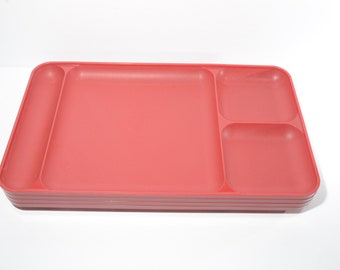 Vintage Sets of 4 Tupperware Plastic Divided Trays in MULTIPLE