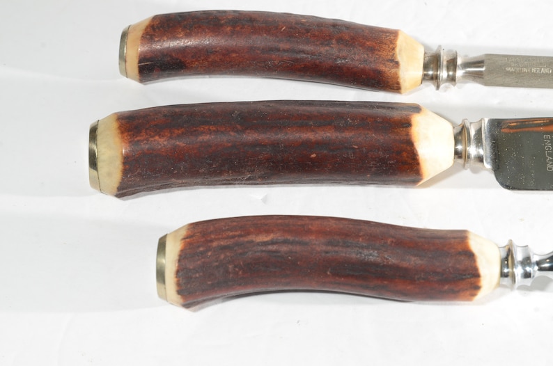 Vintage Sheffield 3 Piece Carving Set Cutlery Set Stainless Etsy