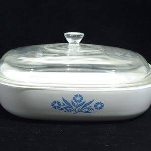 CORNING WARE コーンフラワーブルー キャセロール ガラス蓋付き