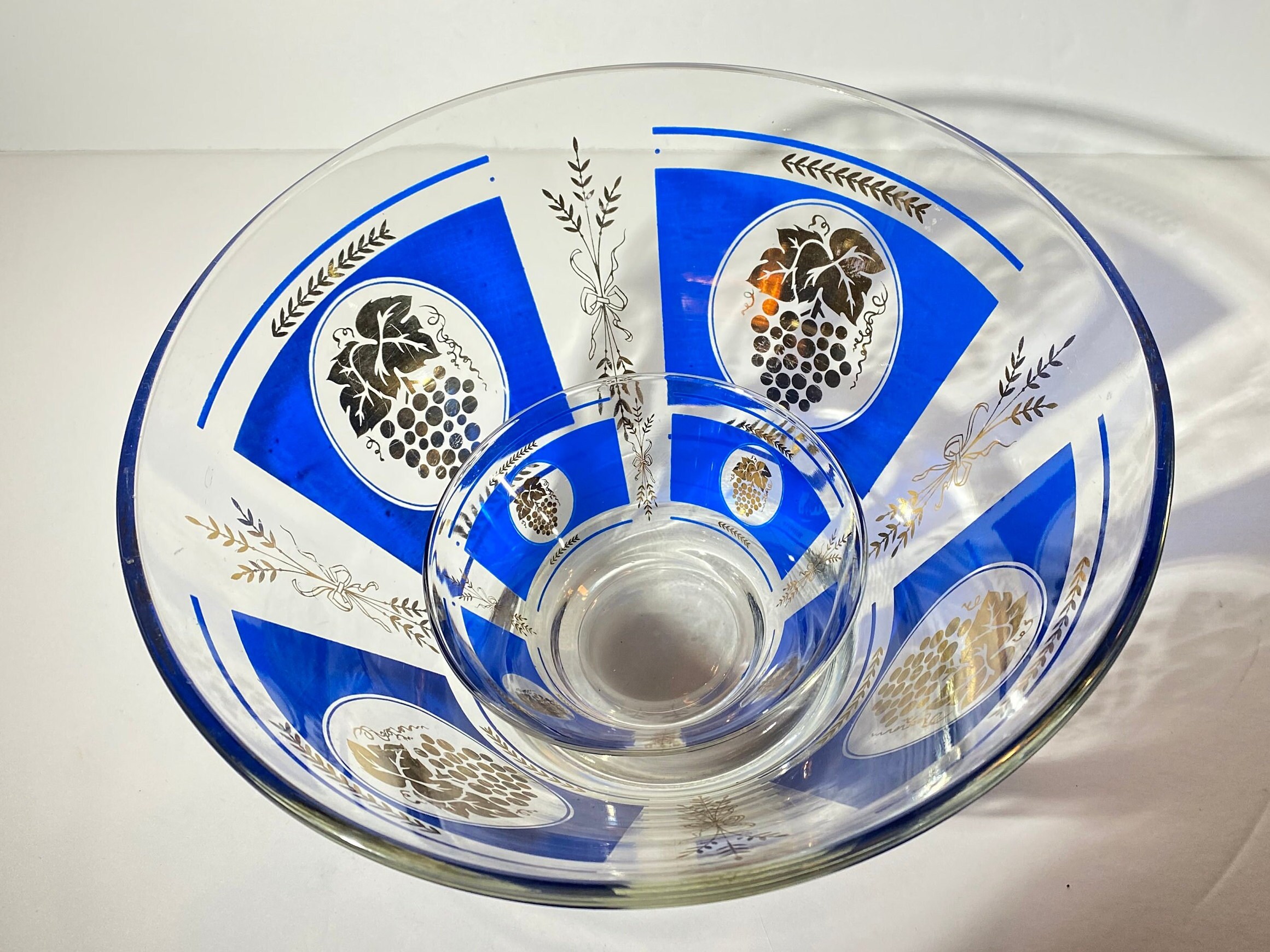 Vintage Chipndip Set Chip and Dip Set Glass Anchor Hocking Etsy