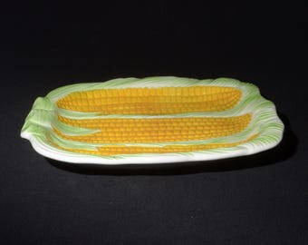 数量限定SALE Serving Cob the on Corn Ceramic Vintage Plate Japan Platter 額縁
