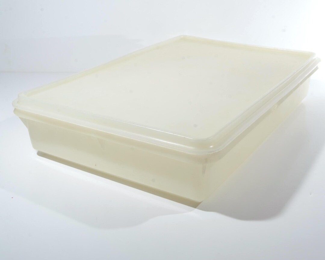 Tupperware Rectangular Container Large TUPPERWARE 290 Large Rectangle Sheer Container Keeper Storage Saver ...