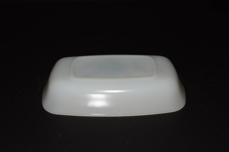 butter dish serving dish France Fruits of France dish,fruit decor rectangular vintage Fruits de France ARCOPAL milk glass