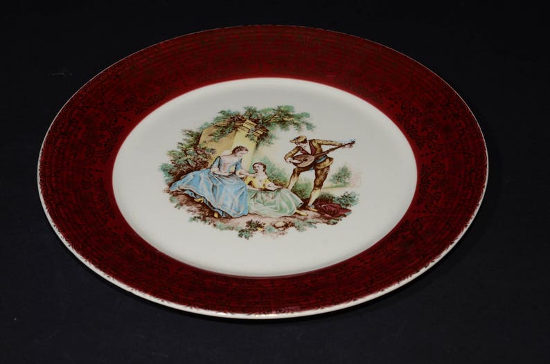 Vintage Sebring Co Serenade Dinner Plate 22k Gold Etsy