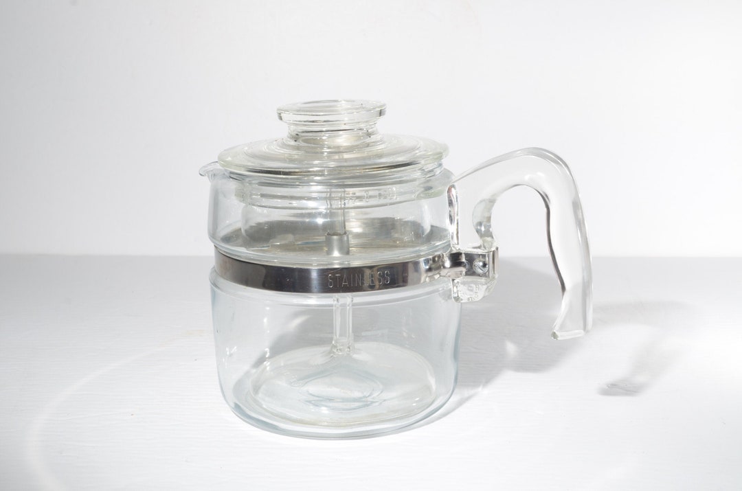 Sold at Auction: VINTAGE CORNING WARE COFFEE POT & PYREX PLATTER