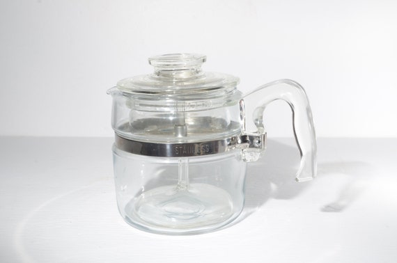 Flameware 6 Cup Percolator & Lid No Basket Or Insert by Pyrex